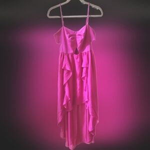 BCBG ruffles pink asymmetrical size 4
